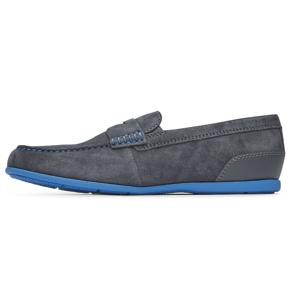 Rockport Singapore Mens Slip-On - Malcom Penny Dark Grey - LD3156984